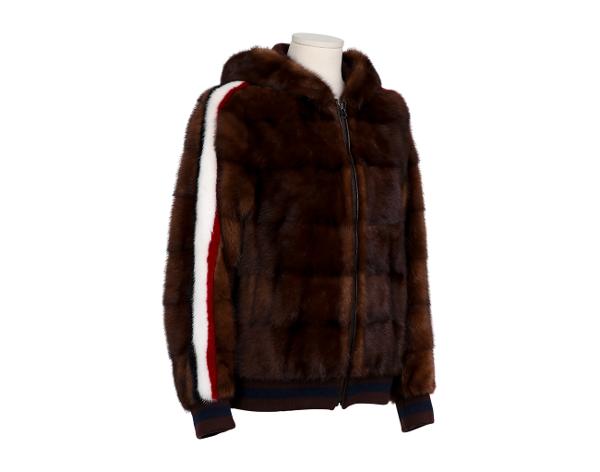 시모네타 라비짜 후드 밍크 재킷 브라운 38