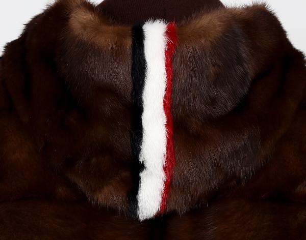 시모네타 라비짜 후드 밍크 재킷 브라운 38