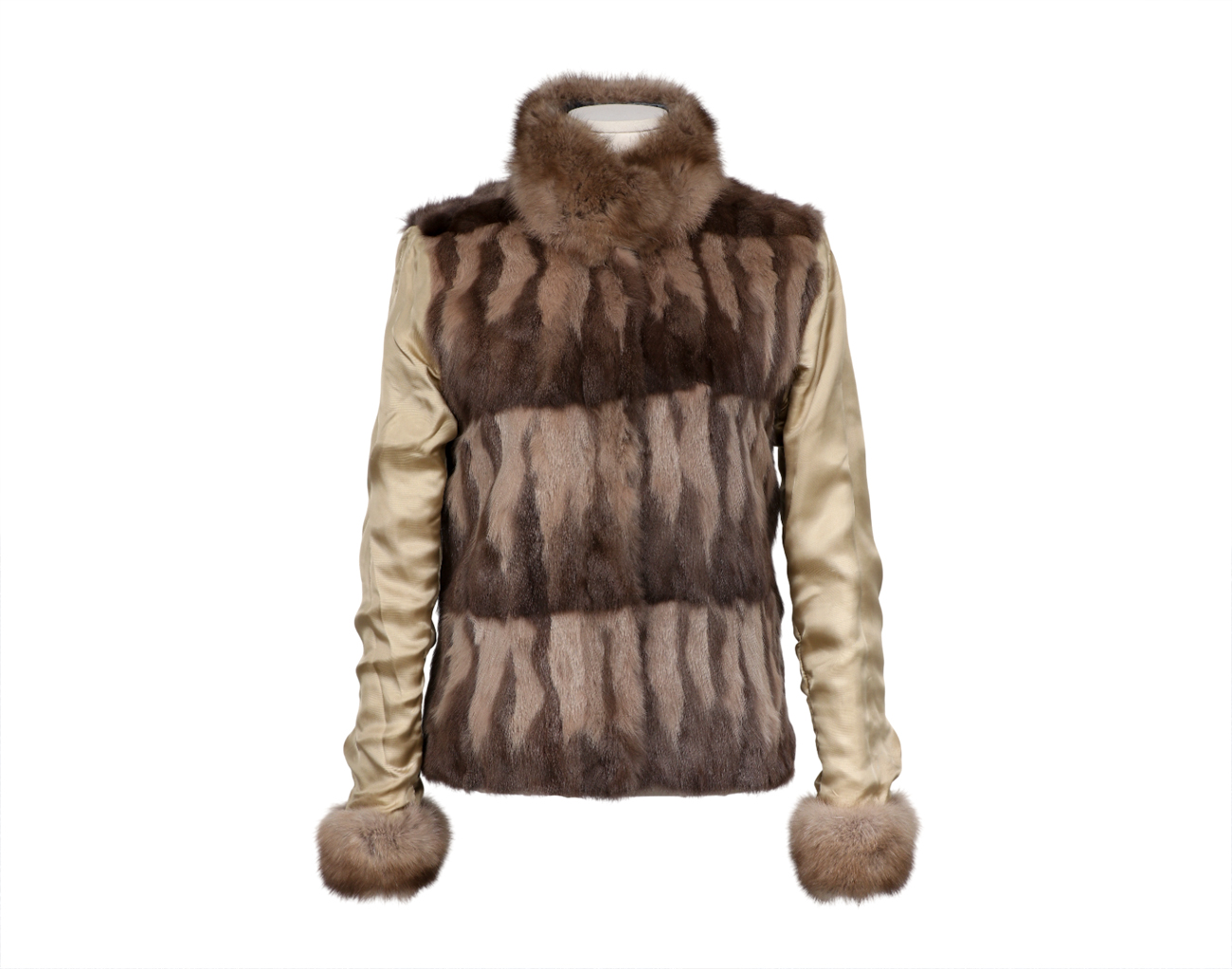 시모네타 라비짜 데님 세이블 재킷 블루 브라운 38