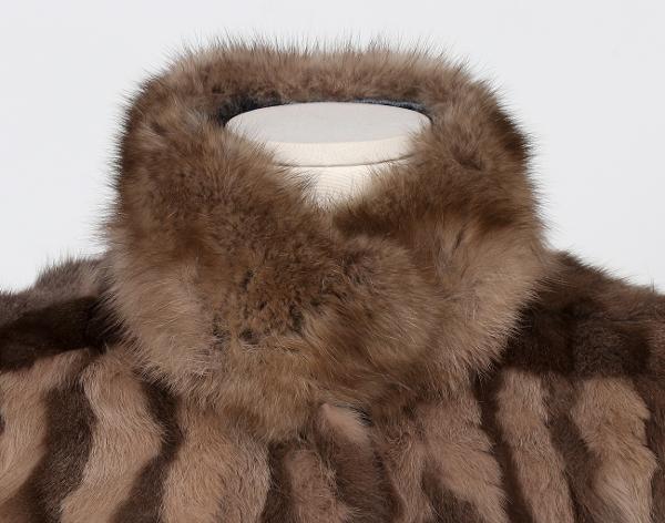 시모네타 라비짜 데님 세이블 재킷 블루 브라운 38