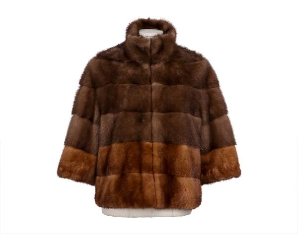 블랑샤 후드 밍크 재킷 브라운 38