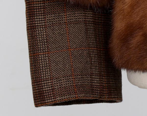 블랑샤 후드 밍크 재킷 브라운 38