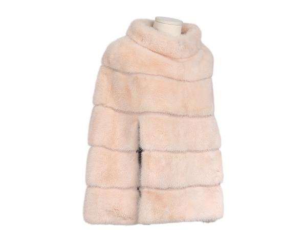 파비오가바찌 밍크 케이프 라이트 핑크 XS