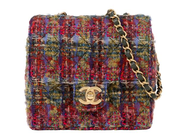 샤넬 트위드 쁘띠삭 멀티컬러 빈티지금장