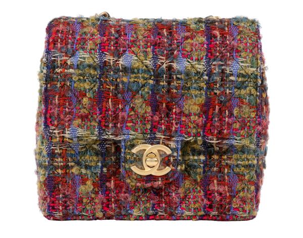 샤넬 트위드 쁘띠삭 멀티컬러 빈티지금장