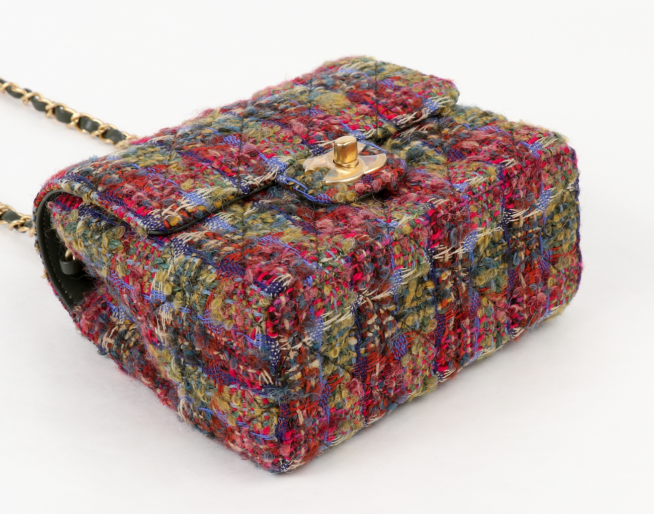 샤넬 트위드 쁘띠삭 멀티컬러 빈티지금장