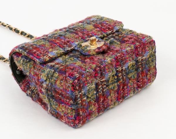 샤넬 트위드 쁘띠삭 멀티컬러 빈티지금장