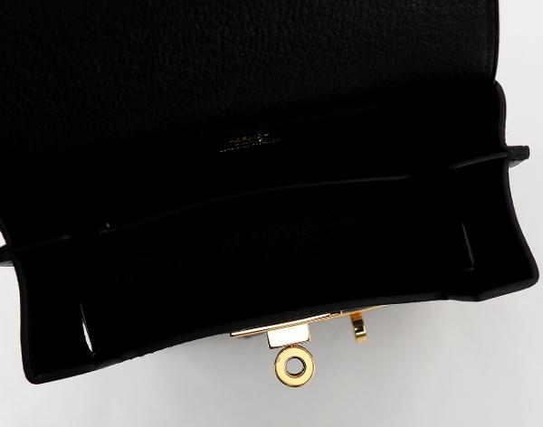 에르메스 켈리 멀티포켓 투고 파우치 블랙 금장 W