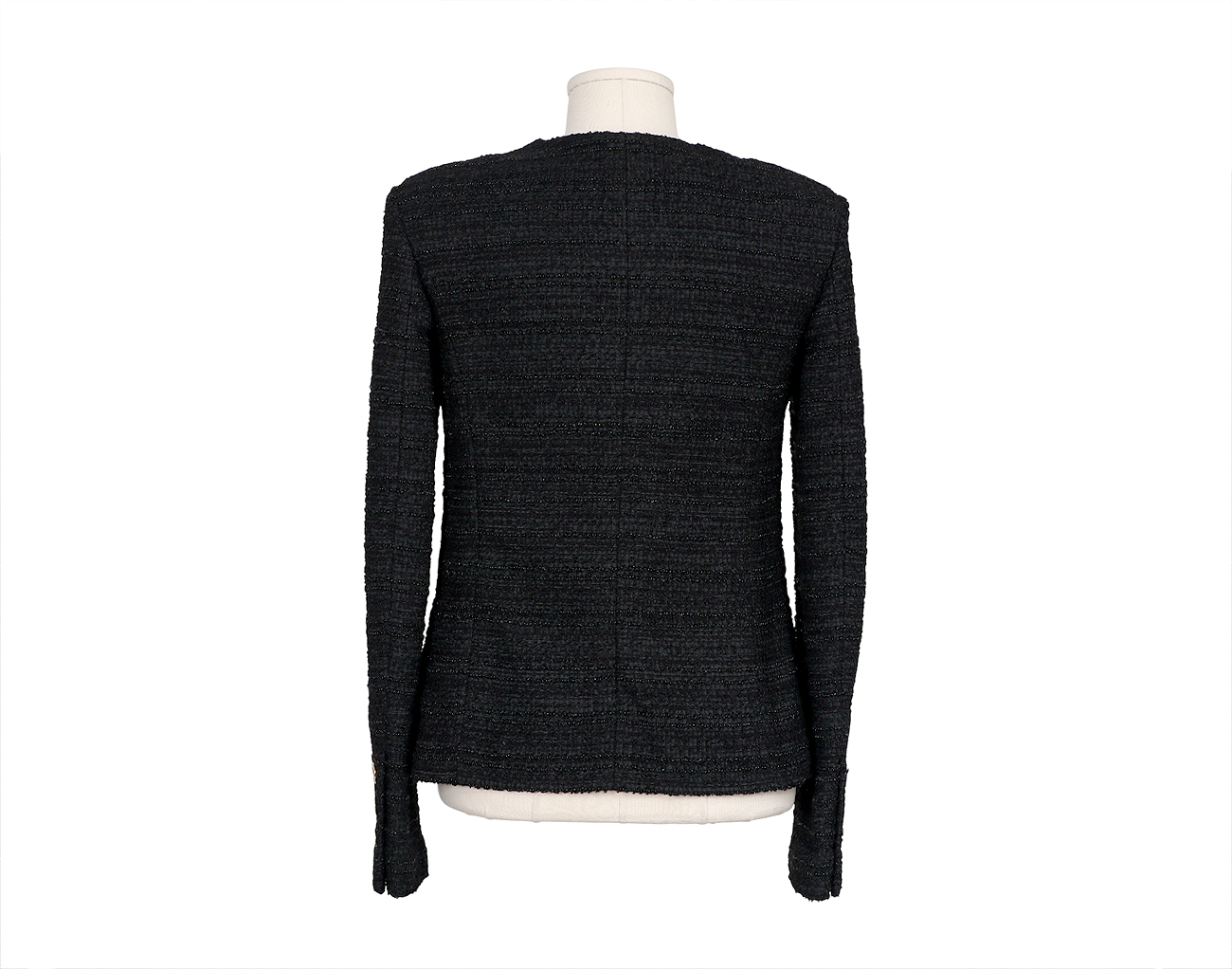 샤넬 트위드 재킷 블랙 34