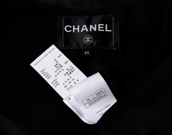 샤넬 트위드 재킷 블랙 34