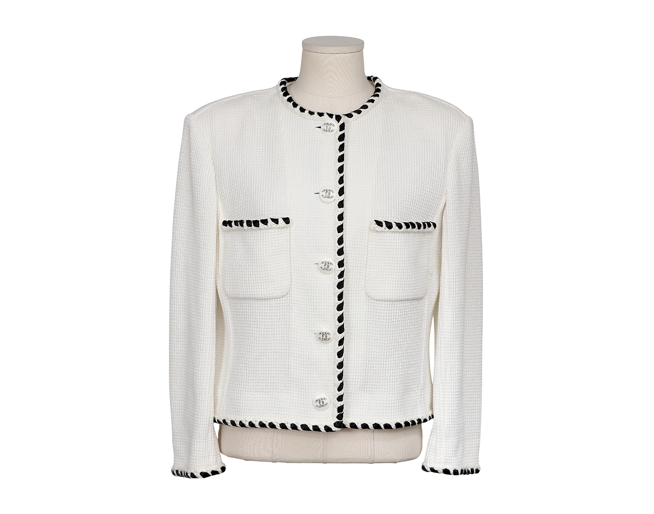 샤넬 코튼 재킷 에크루 40