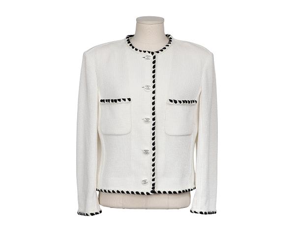 샤넬 코튼 재킷 에크루 40