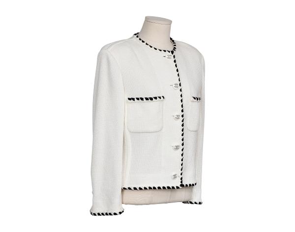 샤넬 코튼 재킷 에크루 40