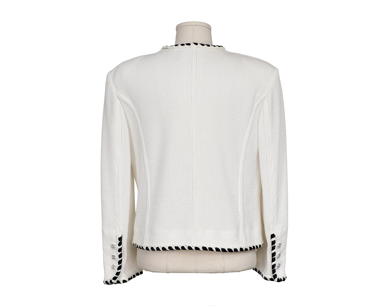 샤넬 코튼 재킷 에크루 40