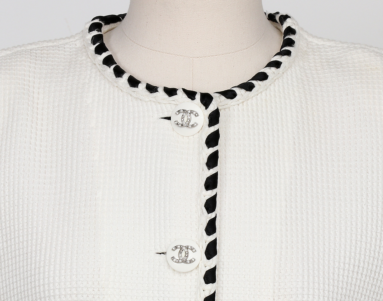 샤넬 코튼 재킷 에크루 40