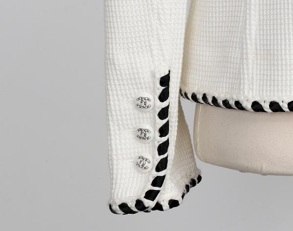 샤넬 코튼 재킷 에크루 40