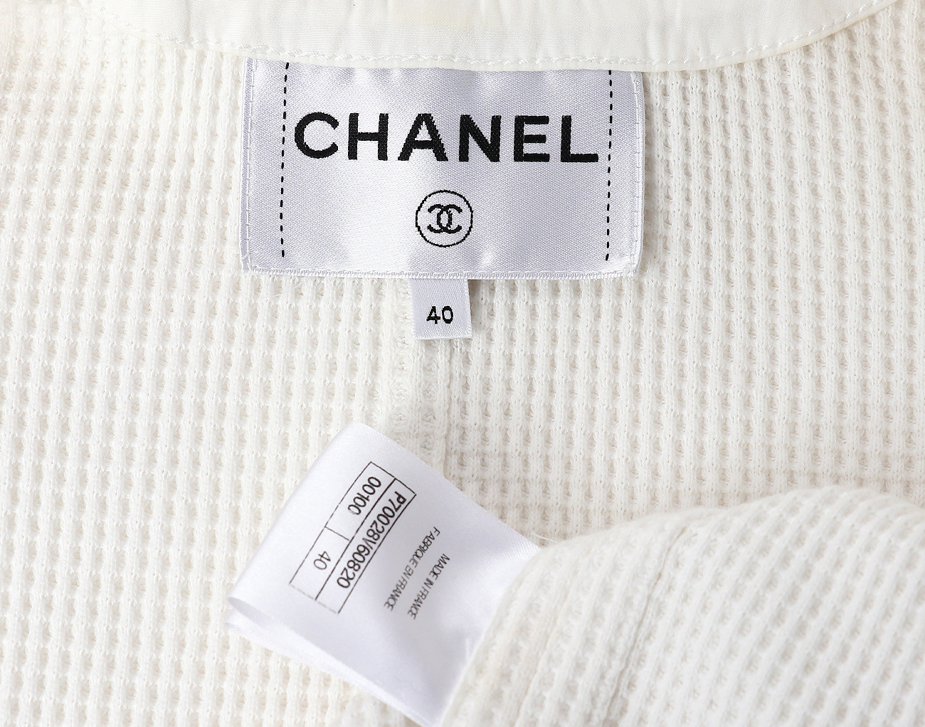 샤넬 코튼 재킷 에크루 40