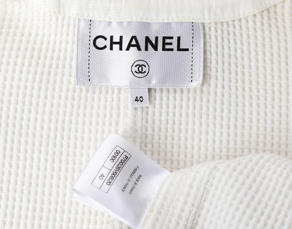 샤넬 코튼 재킷 에크루 40