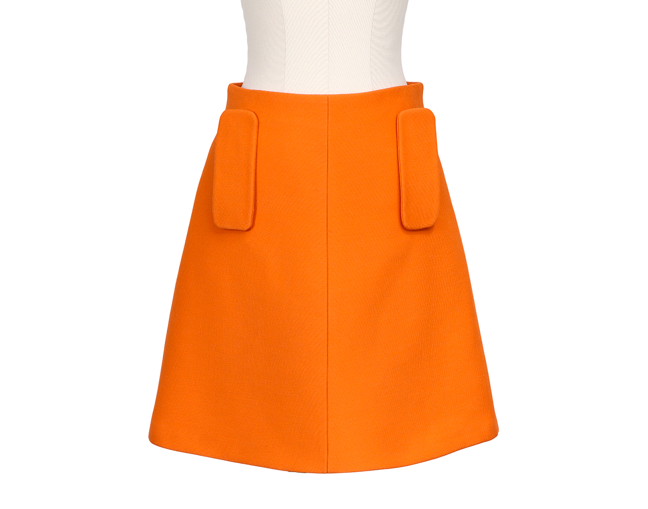 프라다 트리코틴 스커트 오렌지 36S