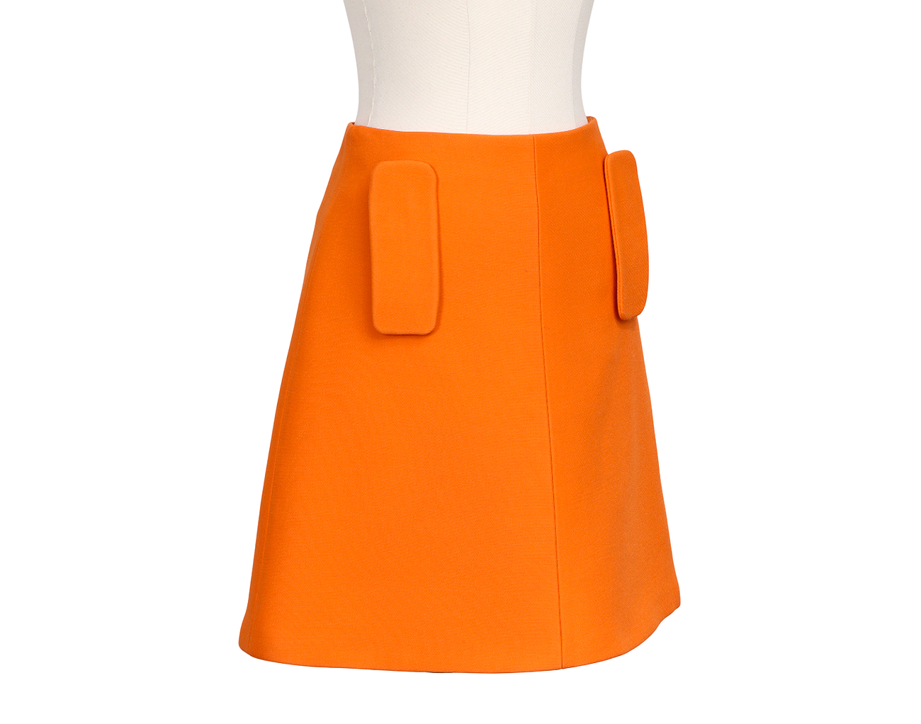 프라다 트리코틴 스커트 오렌지 36S