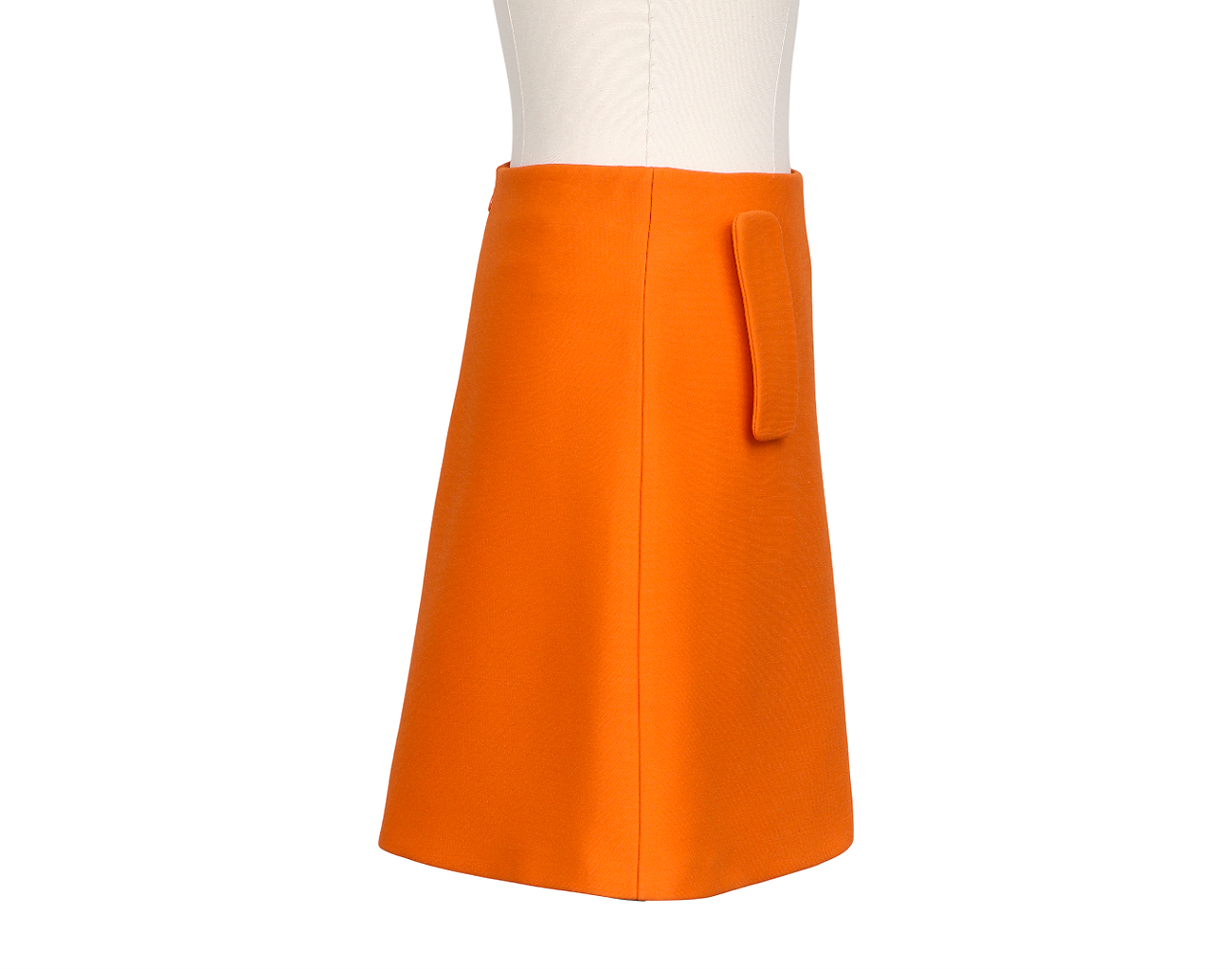 프라다 트리코틴 스커트 오렌지 36S