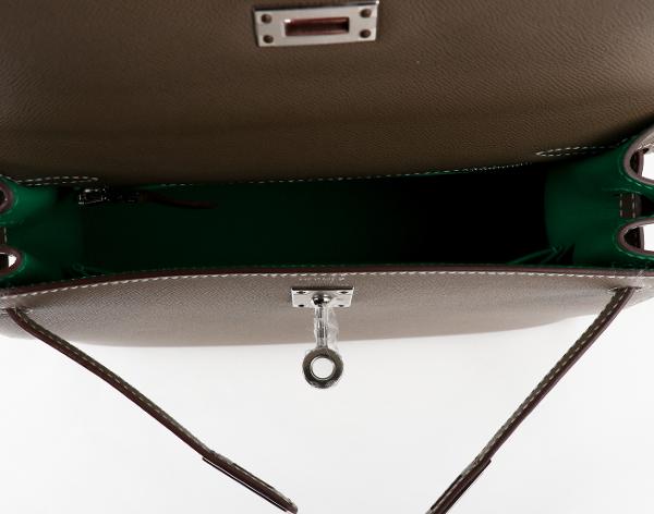 에르메스 셀리에 켈리 25 베르소 에토프 뱀부 은장 W