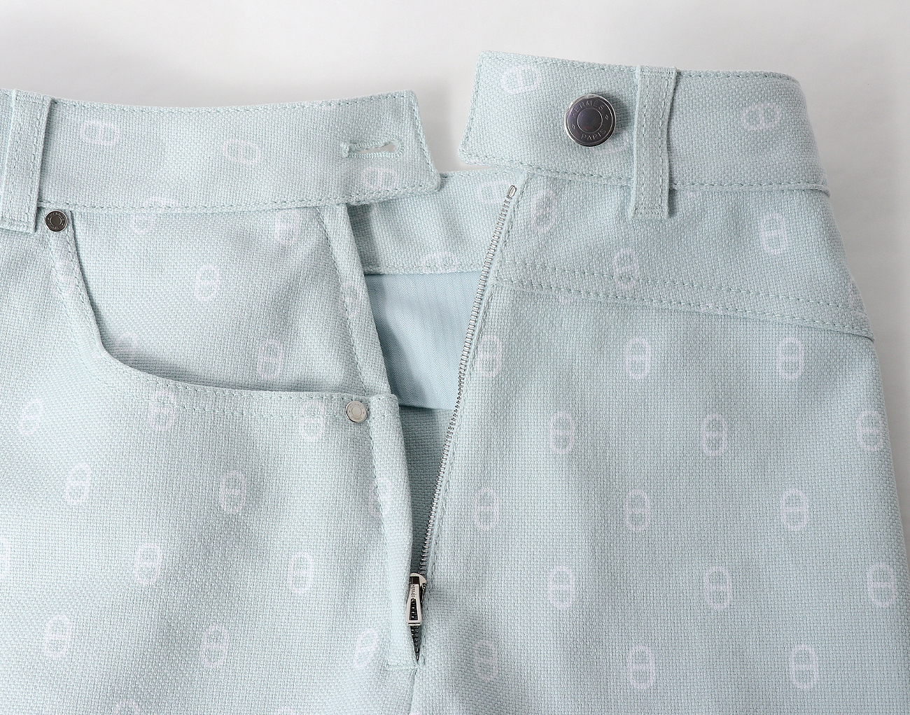 에르메스 샹달 데님 미니 스커트 베르트 엠브룬 38