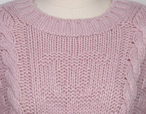 샤넬 캐시미어 풀오버 라벤더 36