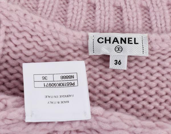 샤넬 캐시미어 풀오버 라벤더 36
