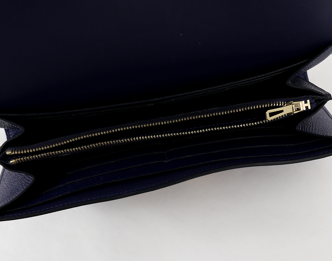 에르메스 콘스탄스 장지갑 블루 사파이어 금장 C