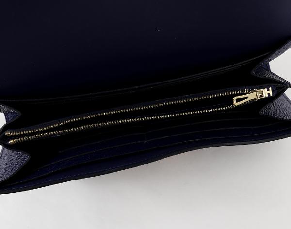 에르메스 콘스탄스 장지갑 블루 사파이어 금장 C