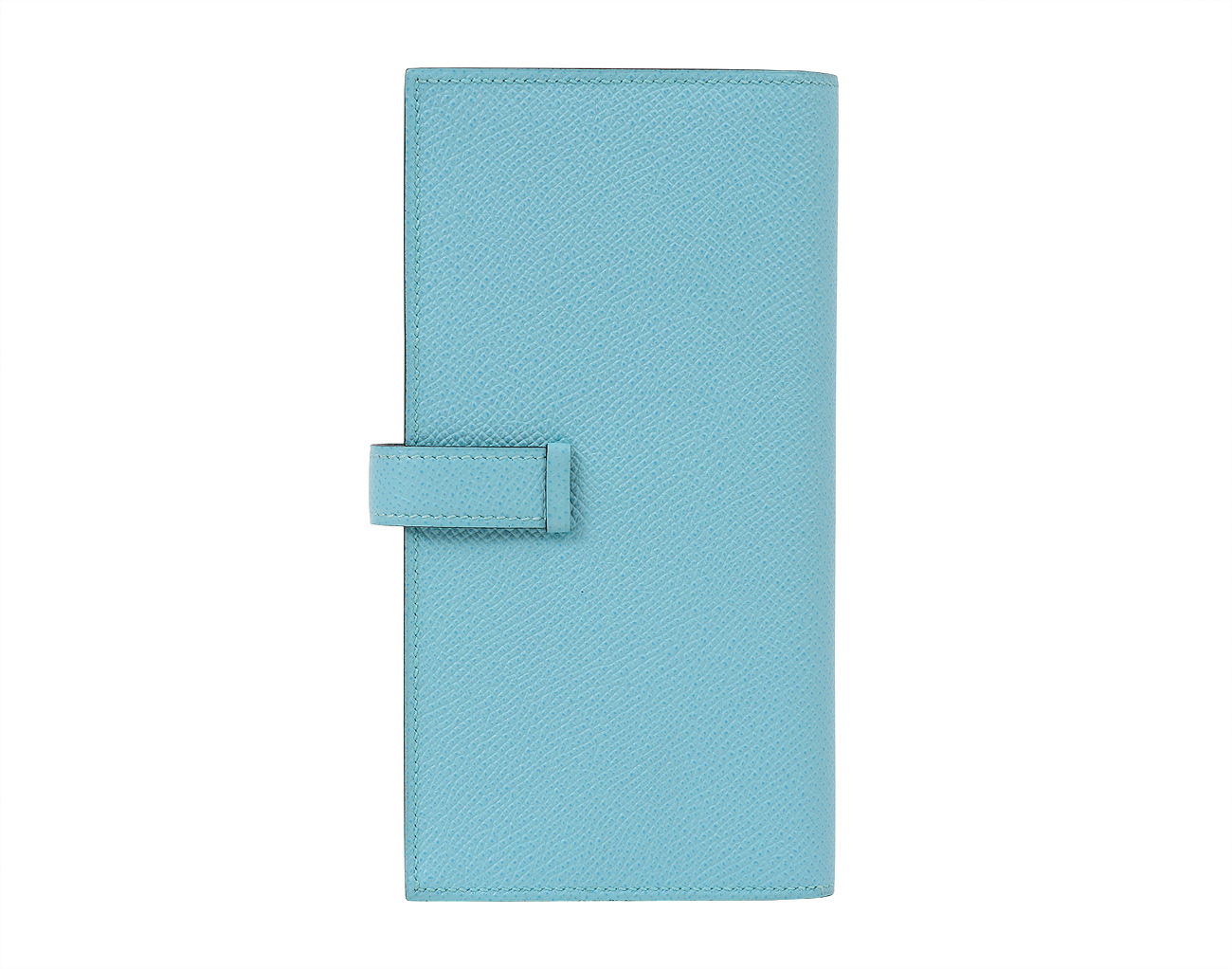 에르메스 베안 장지갑 블루 아톨 금장 X