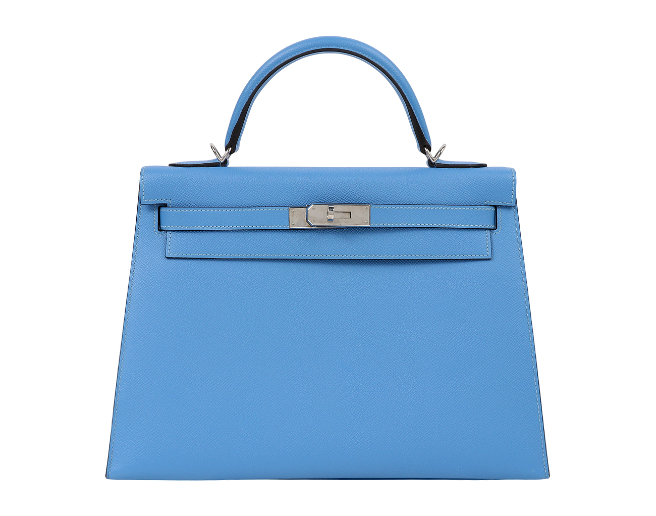 에르메스 셀리에 켈리 32 블루 파라다이스 은장 T