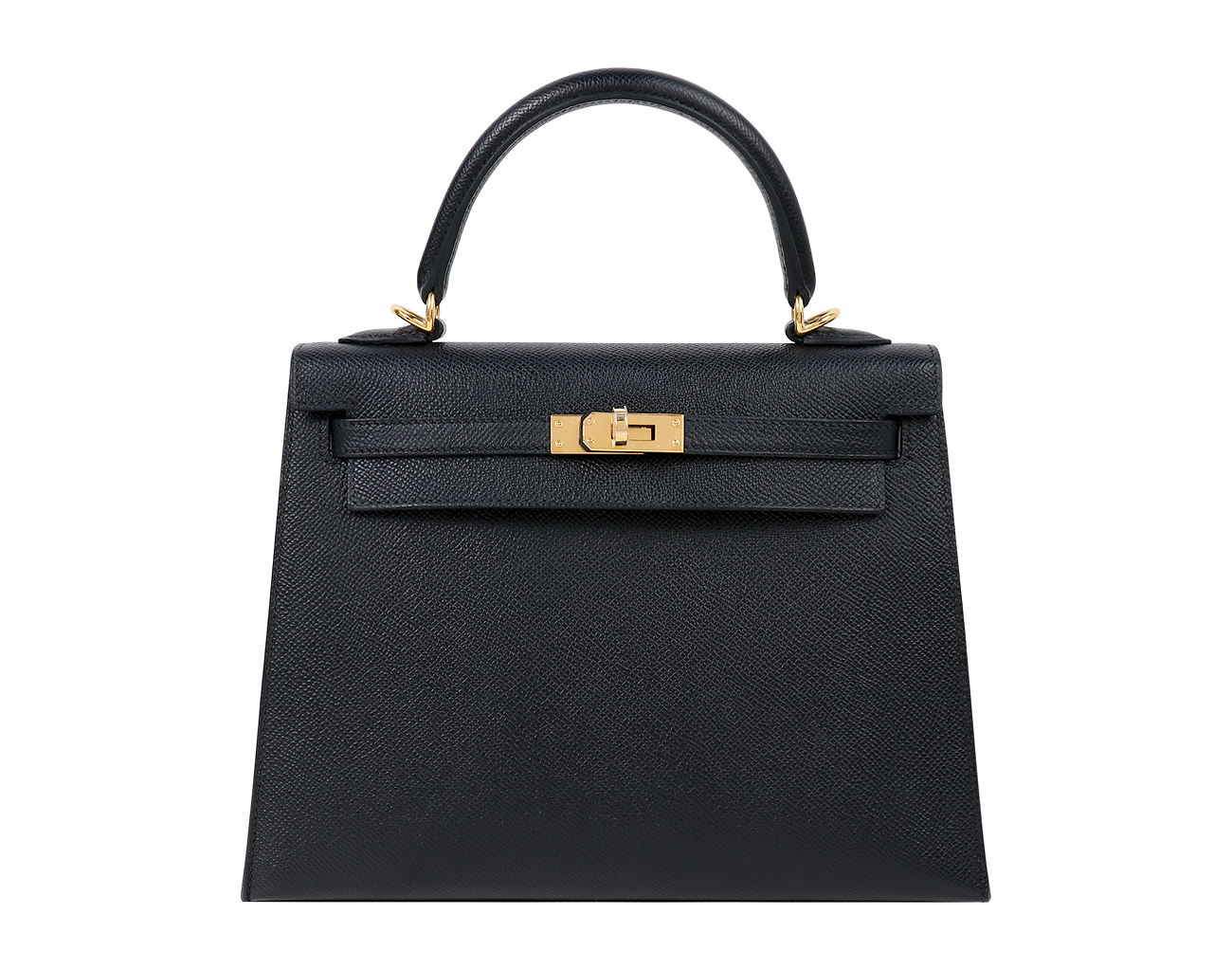 에르메스 셀리에 켈리 25 블랙 금장 B