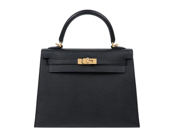 에르메스 셀리에 켈리 25 블랙 금장 B