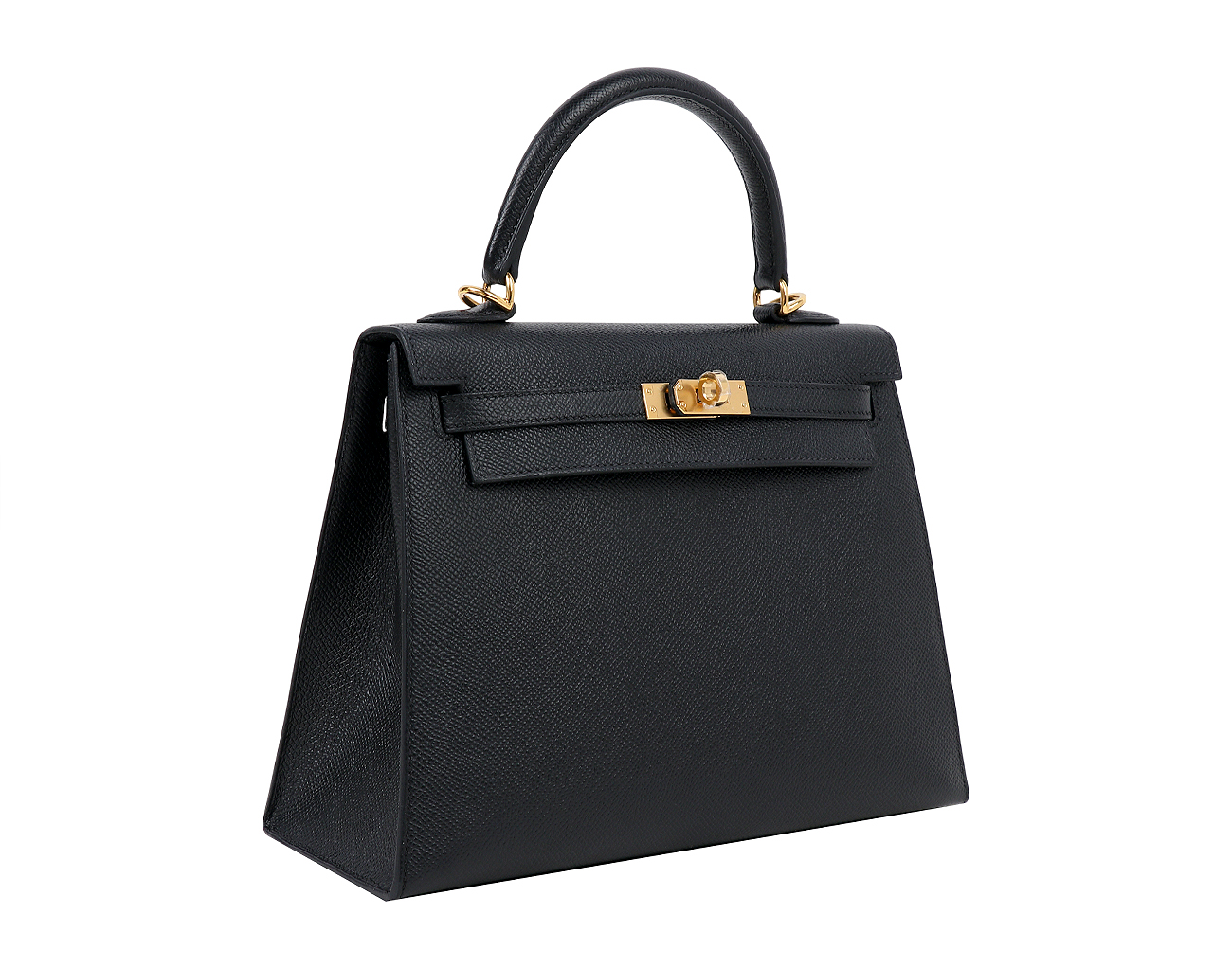 에르메스 셀리에 켈리 25 블랙 금장 B