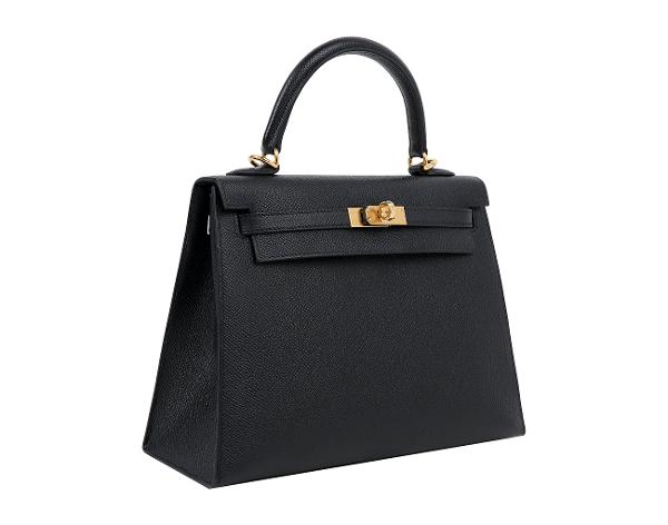에르메스 셀리에 켈리 25 블랙 금장 B