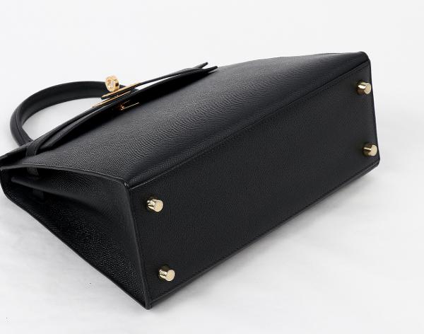 에르메스 셀리에 켈리 25 블랙 금장 B