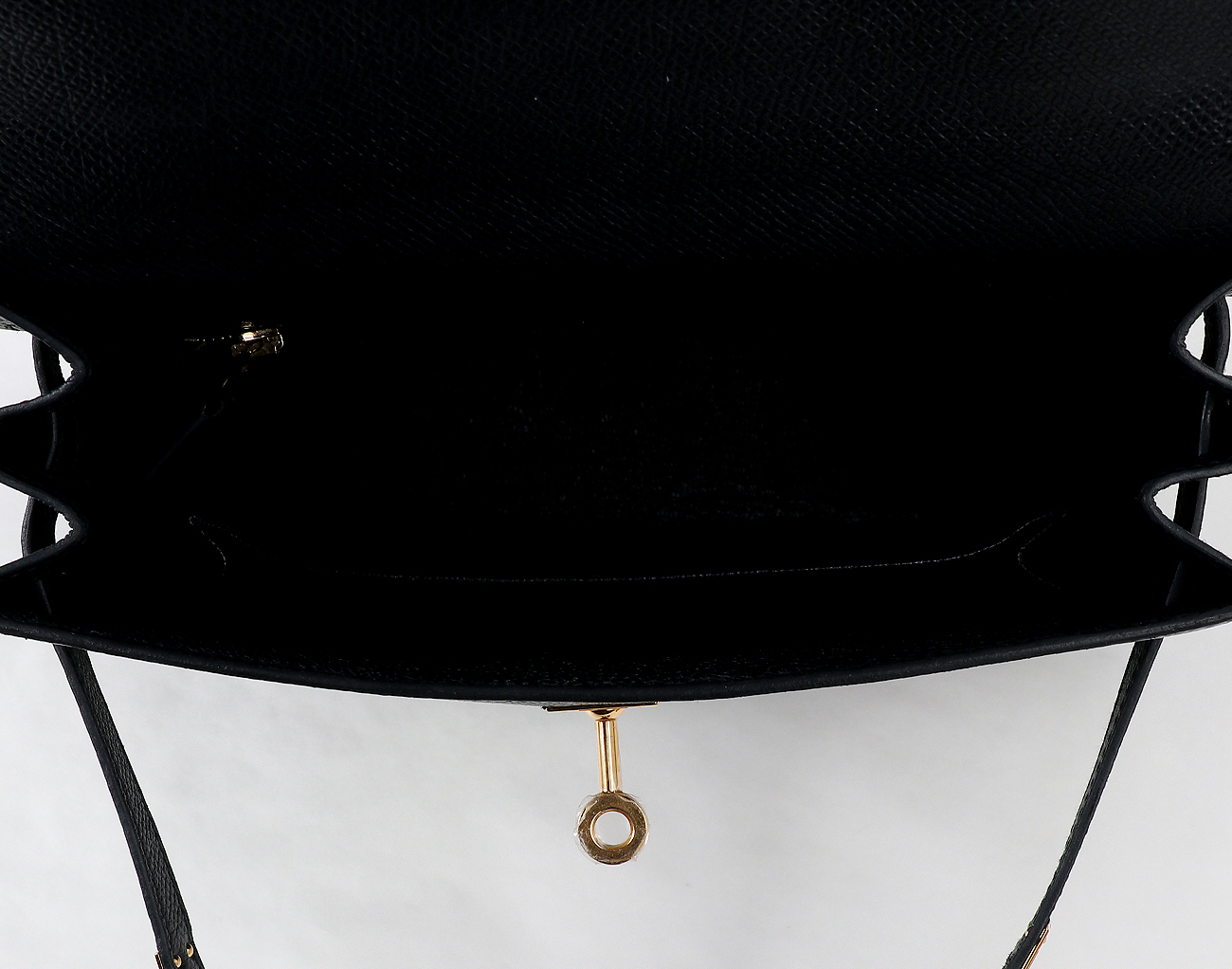 에르메스 셀리에 켈리 25 블랙 금장 B