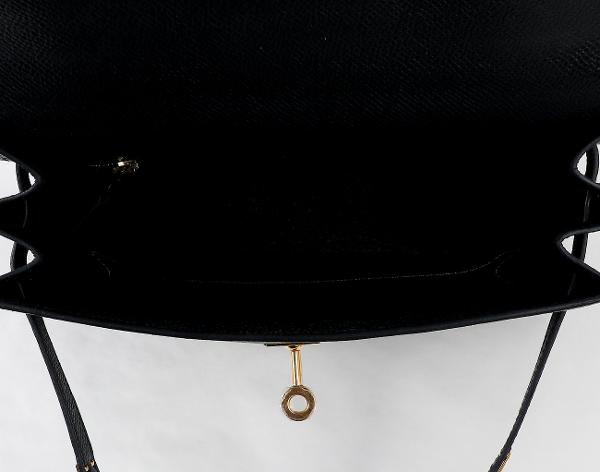 에르메스 셀리에 켈리 25 블랙 금장 B