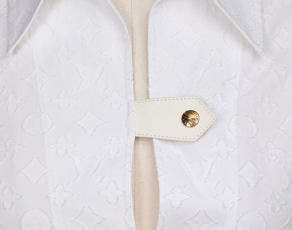 루이비통 모노그램 롱 슬리브 튜닉 드레스 화이트 34