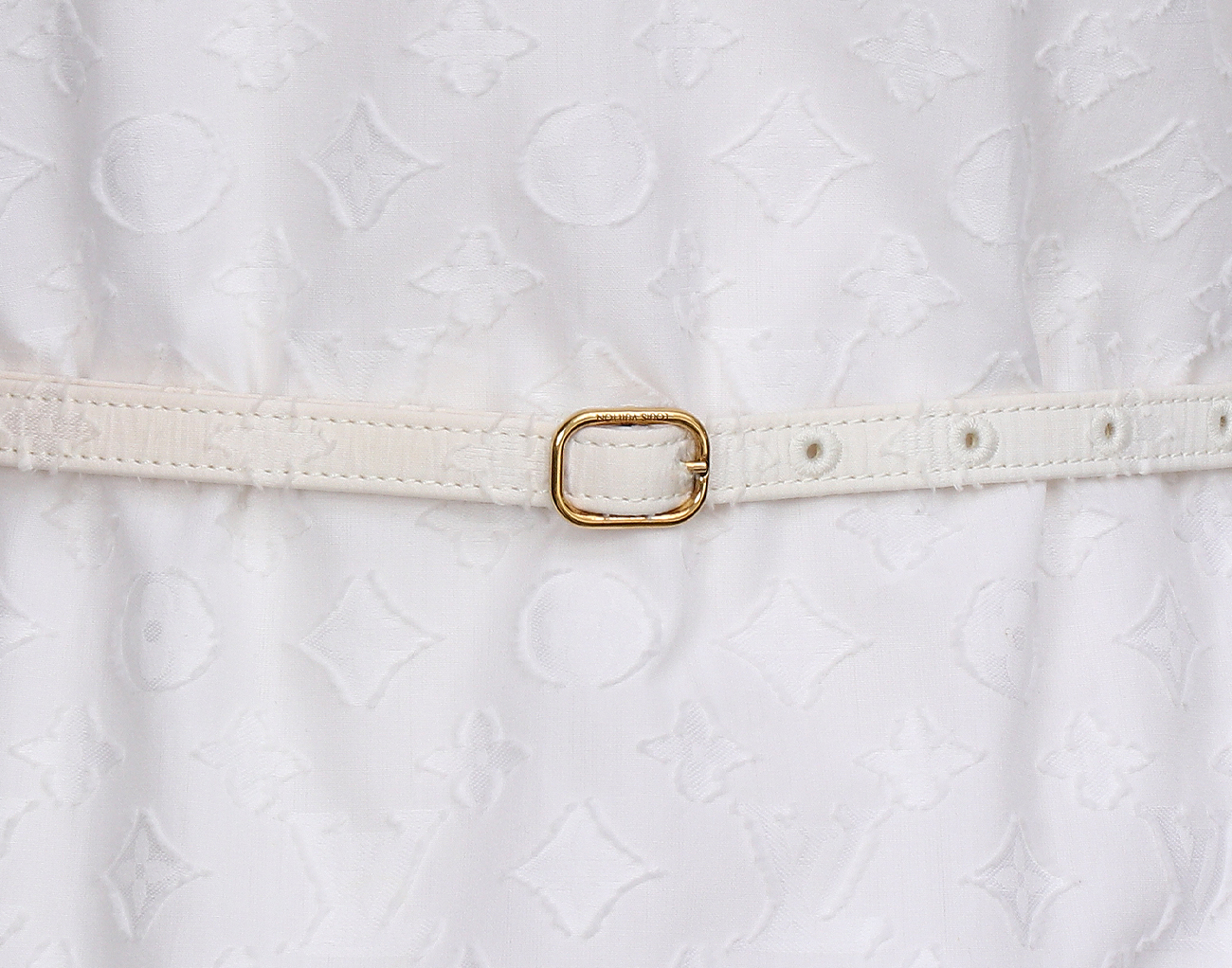 루이비통 모노그램 롱 슬리브 튜닉 드레스 화이트 34