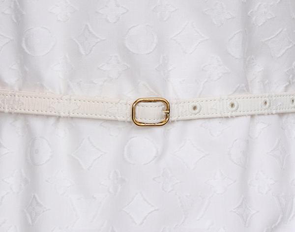 루이비통 모노그램 롱 슬리브 튜닉 드레스 화이트 34