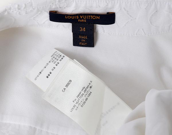 루이비통 모노그램 롱 슬리브 튜닉 드레스 화이트 34