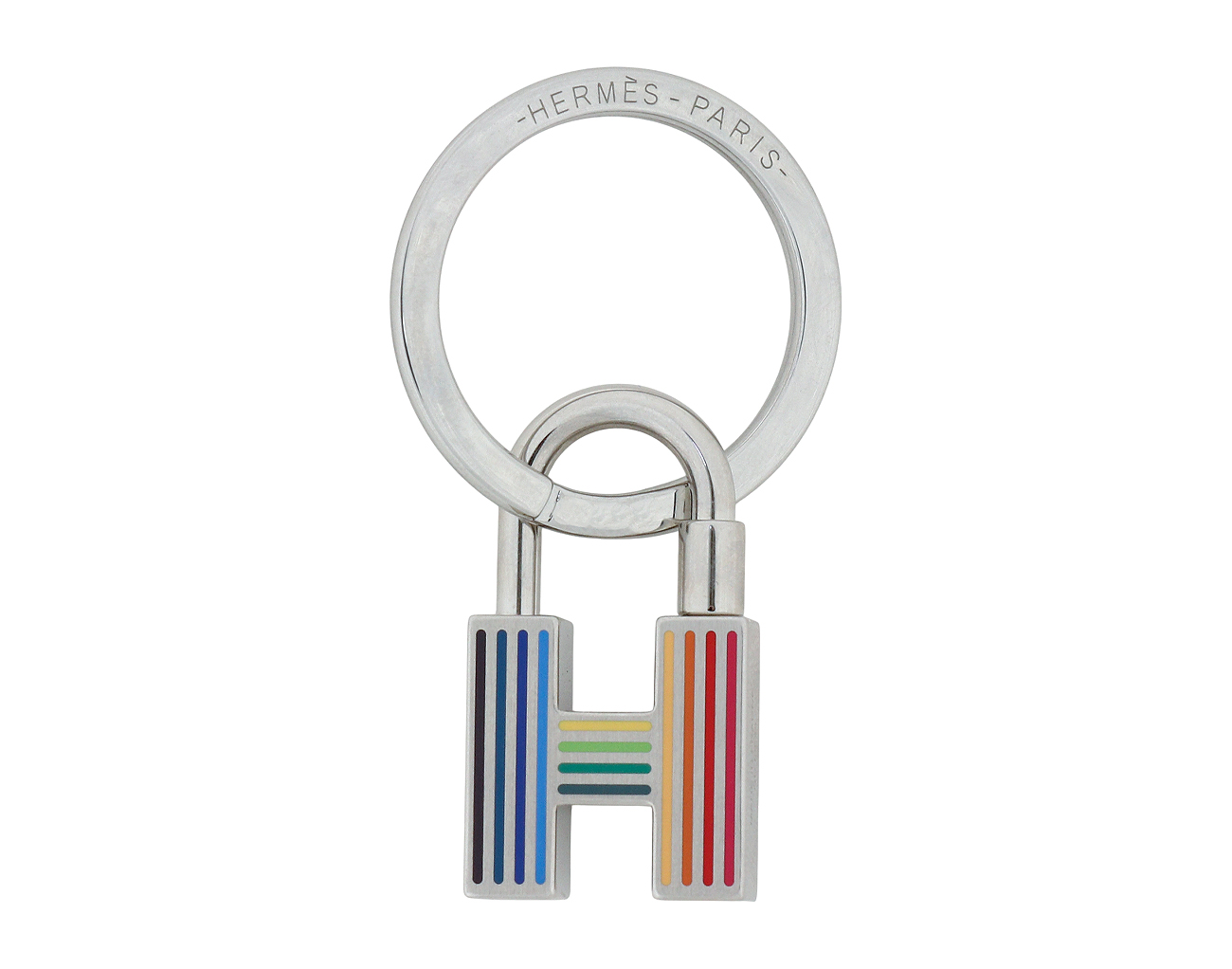 에르메스 카데나 퀴즈 레인보우 키링 멀티컬러