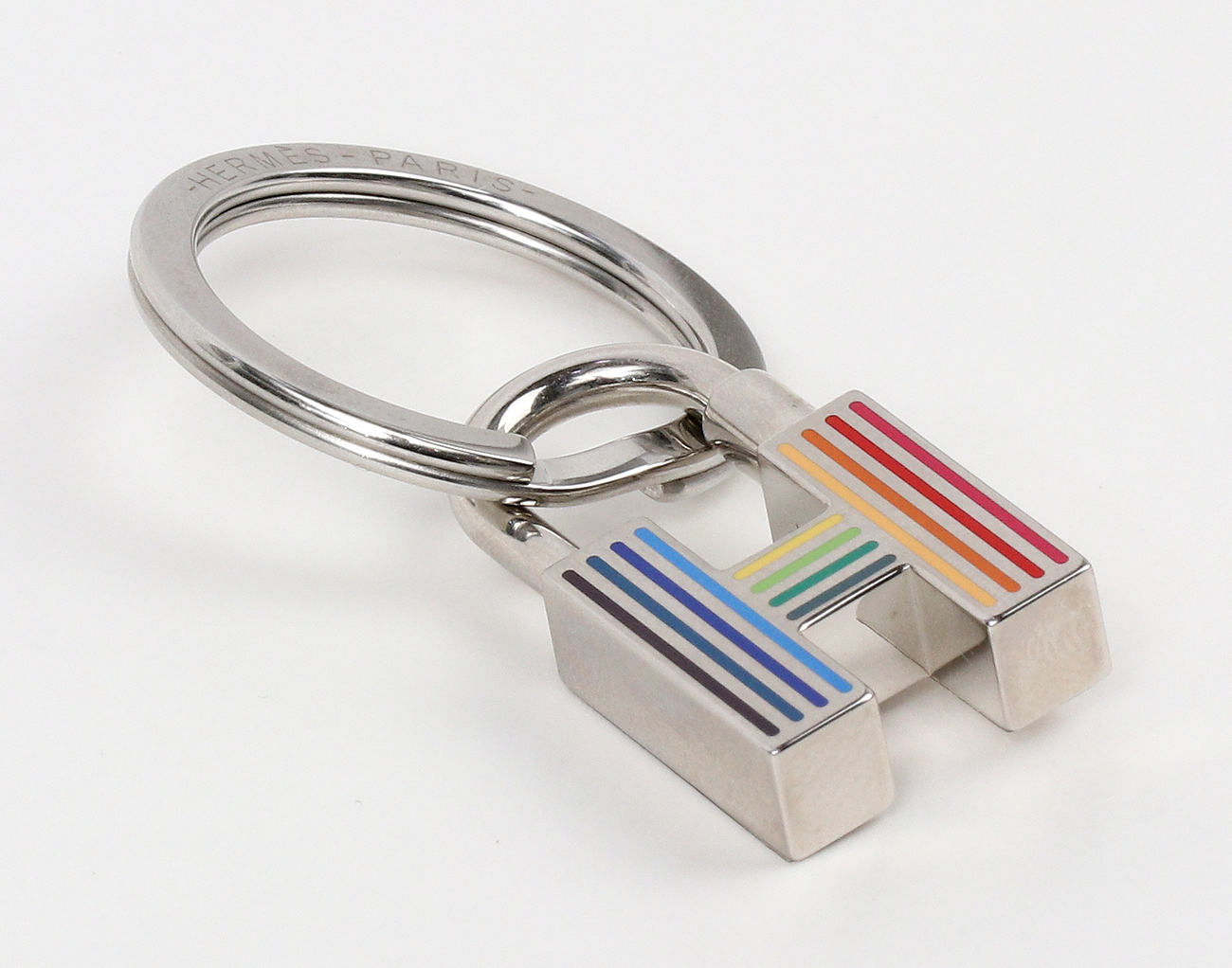 에르메스 카데나 퀴즈 레인보우 키링 멀티컬러