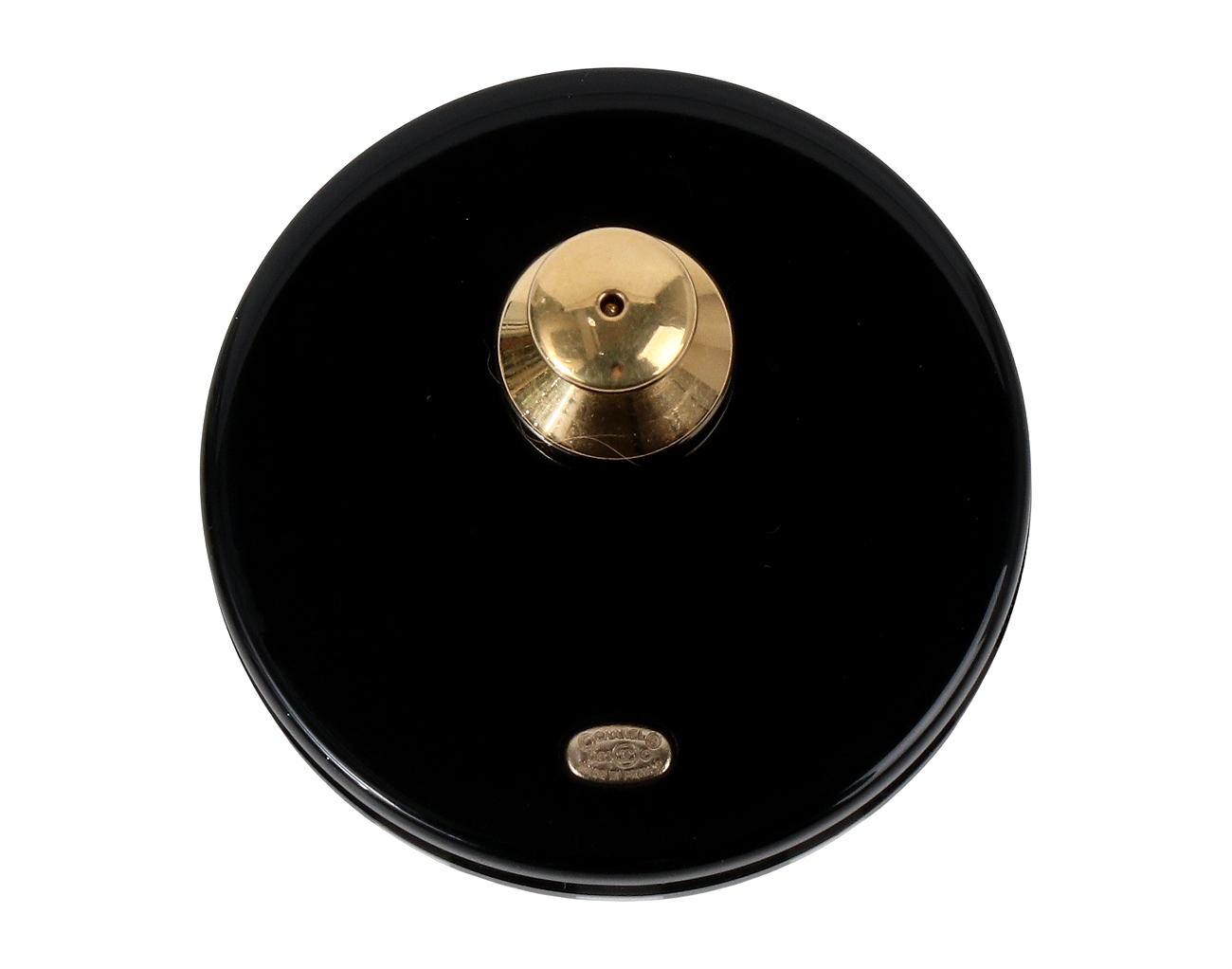 샤넬 포커 칩 브로치 블랙 화이트 금장