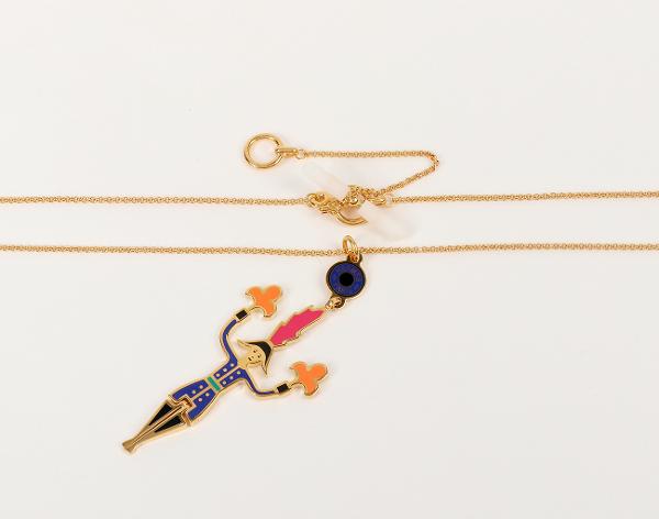 에르메스 아티피서 펜던트 블루 카삭 금장