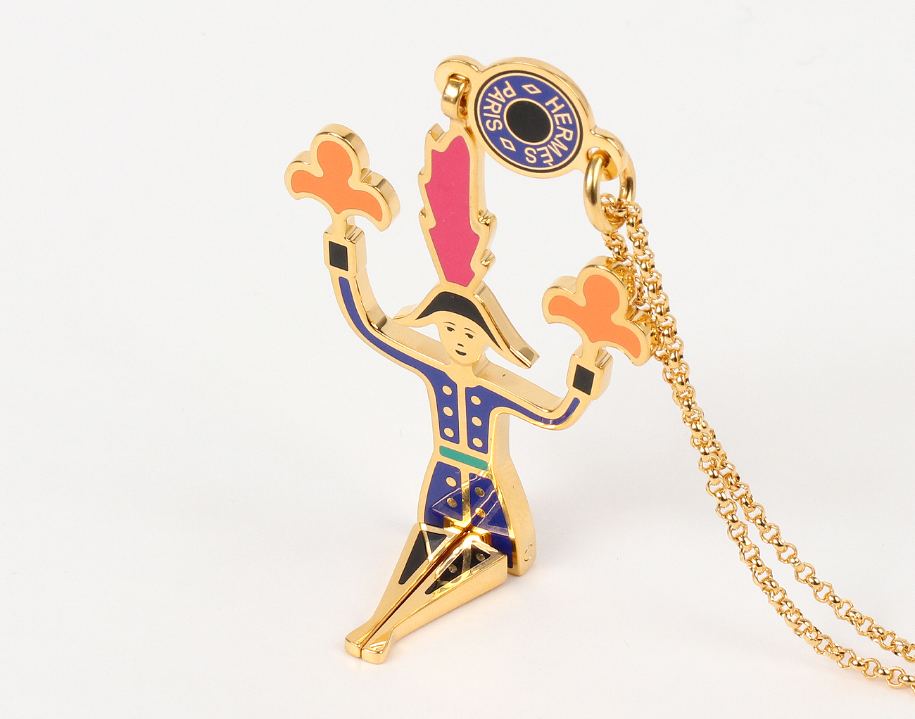 에르메스 아티피서 펜던트 블루 카삭 금장