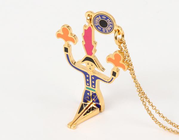 에르메스 아티피서 펜던트 블루 카삭 금장